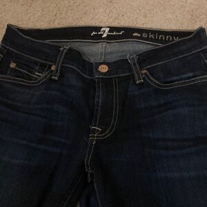 7 For All Mankind Women's Indigo Skinny Jeans